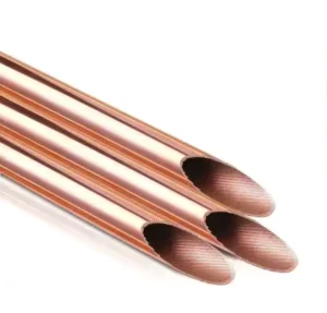 Inner Grooved Fin Tube C12200 Integral Copper Fin Pipe for Air-Cooled Condenser and Refrigeration Heat Exchanger