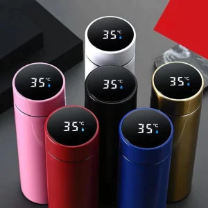 Intelligent 304 Stainless Steel Water Bottle with LED Display for Direct Drinking andOutdoor Travel