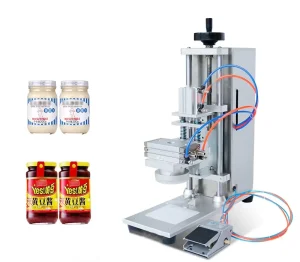 LTPK DDX 450D Benchtop Semi Automatic Desktop Glass Bottle Tabletop Twist Off Cap Jar Capping Machine