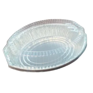 Large Oval Disposable Aluminum Foil Tray Heavy-Duty Oven-Safe Food Grade Container for Roasting Catering Takeout