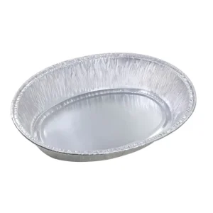 Large Oval Disposable Aluminum Foil Tray Heavy-Duty Oven-Safe Food Grade Container for Roasting Catering Takeout