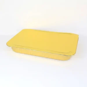 Large Rectangle Pet Food Aluminum Foil Containers with PP Lid Microwavable and Oven Safe T370 3450ml