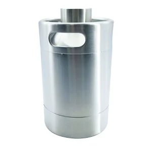Laser Printing Custom Logo 2L Stainless Steel SUS304 Empty Bucket Container Mini Beer Keg With Base