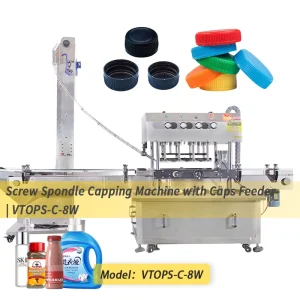 Lid and Cover Capping Machine with Automatic Plastic Cap Feeder