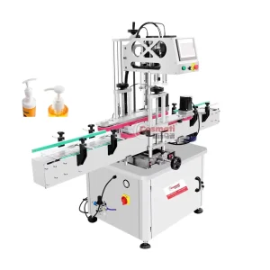 Linear Electric 4-Wheel Stainless Steel Motor-Driven Screw Capping Machine for Food-Grade Bottles