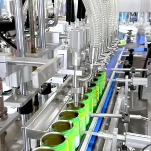 Liquid Products Complete Can Packaging Line Filling Seaming Capping and Rotary Collection System