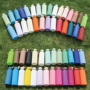 Low Moq Custom Water Bottles with logo Double Wall Vaccum Metal Gym Termos Sports Insulated Stainless Steel Water Bottles