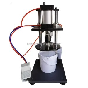 Manual Pneumatic 1-5L Plastic Storage Bucket Lid Sealing and Capping Machine