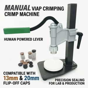Manual Vial Crimper 13mm 20mm Stainless Steel Flip Off Vial Capper