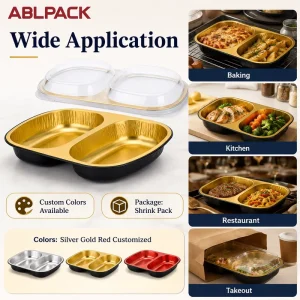 Manufacturer 850ml (28.3oz) Disposable Aluminum Foil Food Storage Container
