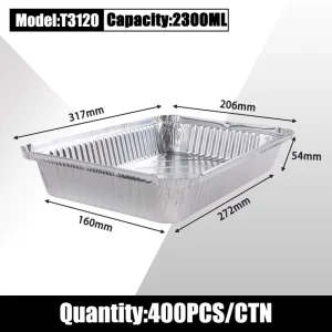 Manufacturer Disposable Silver Aluminum Foil Lunch Box with Optional Lid for Catering and Food Packaging