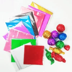 Metal Embossing Aluminum Foil DIY Candy Chocolate Package Paper Gilded Wrapping Paper Wedding Party Decoration