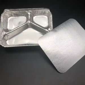 Microwavable Aluminum Foil Container with Paper Lid