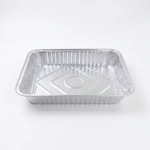 Microwave Safe Food Grade Aluminum Foil Container for High Temperature Sterilization