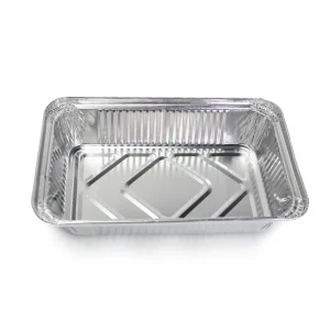 Middle East Hot Selling 750ml One Time Takeaway Fast Food Rectangular Aluminum Box Food Grade Aluminum Foil Container 8389