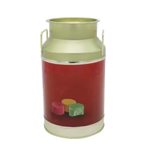 Milk Bottle Shape Packing Cans Chocolate Candy Tin Box Round Metal Gift Custom Printed Food
