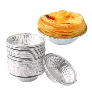 Mini Egg Tart Molds Disposable Aluminum Foil Baking Cups for Cupcake Muffin Pie Air Fryer Bakery Use