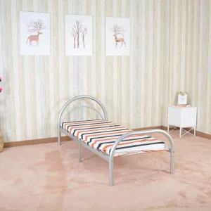 Modern Single Metal Bed Frame Simple Iron Design for Home Bedroom Hotel or Villa Use Bedroom Furniture