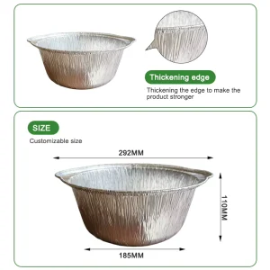 Multi-Purpose Aluminum Foil Pot for Microwave Oven and Fire Use