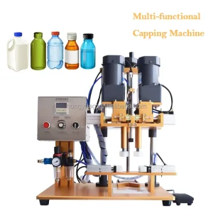 Multi functional Desktop Semi Automatic Small Capping Machine High Efficiency for Beverage Cosmetics Food Chemical Factories