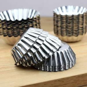 Non-Stick Disposable Aluminum Foil Tart Molds Mini Baking Cups for Egg Tarts and Pudding Desserts