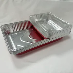 OEM Full Size Disposable Food Grade Aluminum Foil Pan with Foil Lid for BBQ and Turkey Roasting