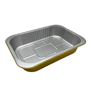Oven Safe Recyclable Food Grade Aluminum Foil Meal Trays 2200ml Disposable Takeout Packaging Multiple Lids