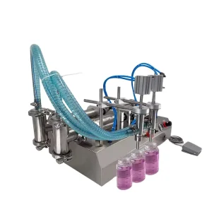 Plastic Bottle Semi Automatic Liquid Filling Machine with 2 Filling Heads for Engine Oil
