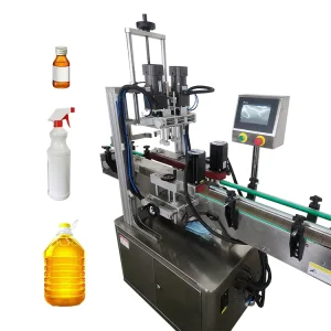 Pneumatic Stainless Steel Automatic Screw Capping Machine for Food Beverage Bottles