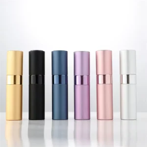 Portable 5ml 8ml 10ml Aluminum Perfume Atomizer Leak Proof Mini Travel Spray Bottle for Essential Oils & Fragrance