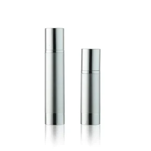 Premium Silver Metal 30ml Luxury Aluminum Airless Cosmetic Bottles