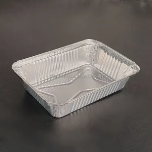 Professional Rectangular Foil Meal Prep Container with Lid Disposable Aluminium Tray for Food Packaging and Delivery
