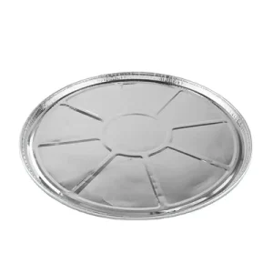 Punched Flat Aluminum Foil Catering Tray for Disposable Pizza Baking