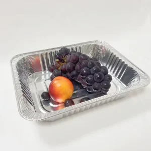 RELIABLE 323*263*64mm 13*9″ 3500ml Eco Friendly Half Size Deep Aluminum Foil Containers Trays for Freezing Hot Food Packing Foil