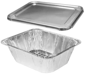RELIABLE S323ED 12*10*4″ Large Capacity Disposable 5200ml Full Size Aluminum Foil Box Eco Friendly Food Grade Pulp Containers
