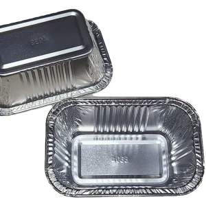Rectangle 143*53*55mm 350ml Aluminum Foil Container Food Packaging Cake Pie Baking Model Disposable Food Container