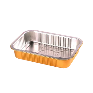 Rectangle Aluminum Foil Containers with PP Lid Disposable Oven Safe for Construction Meals