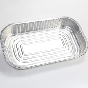 Rectangle Aluminum Foil Containers with PP Plastic Lid, Microwavable, Disposable Takeaway Food Containers
