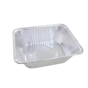 Rectangle Disposable Aluminum Foil Food Tray with Lid