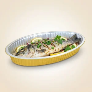 Rectangle Disposable Food-Grade Aluminum Foil Containers with PP Lid 3680ml
