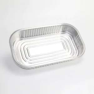 Rectangle Heat Sealable Aluminum Foil Trays, Food Grade, Oven Safe, Takeaway Containers with Foil Lid