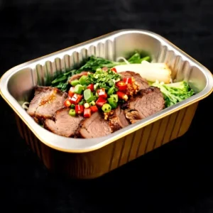Rectangular Aluminum Foil Containers with PP Lid Food Grade Disposable T161 320ml