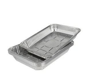 Rectangular Aluminum Foil Takeout Tray for Fast Food, Restaurants, and Baked Goods