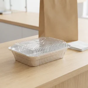 Rectangular Disposable Aluminum Foil Container, 1000ml