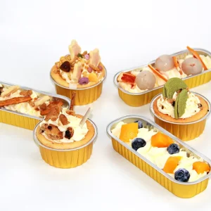 Rectangular Disposable Aluminum Foil Container with Foil Lid 220ml Food Grade Oven Safe