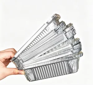 Rectangular Disposable Aluminum Foil Containers Tin Foil Takeout Boxes Special Foil Pans for BBQ Fish Roasting