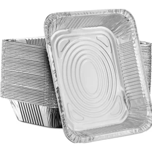 Rectangular Disposable Aluminum Foil Food Containers with Lids