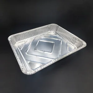 Rectangular Disposable Aluminum Foil Food Grade Meal Container Paper Lid 5000ml Capacity for Professional Catering Fast Food