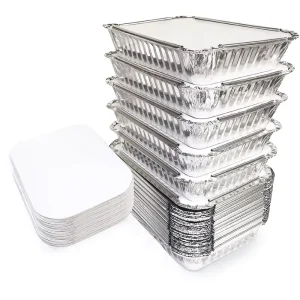 Rectangular Disposable Aluminum Foil Pie Pans for Tart Quiche and Cheesecake Baking