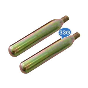 Refillable 33 Gram Threaded CO2 Cartridge 1/2 UNF 17g 24g 33g 55g 60g CO2 Gas Tank Cylinder for Inflatable Life Jacket